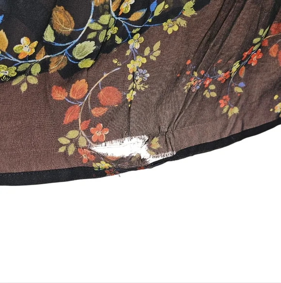 Anthropologie Jamison Ruffled Tunic – Black Floral – Size S – NWT (Repair Needed - Picture 9 of 13